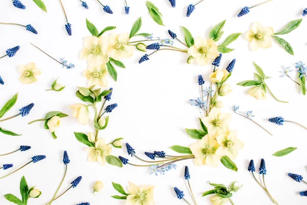 Рамочный венок из цветков алебарды — стоковое фото