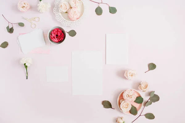 Modelo de cartões de convite de casamento — Fotografia de Stock