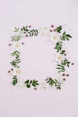 Metin için alanı olan çiçek çerçevesi 