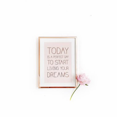 Today is a perfect day to start living your dreams clipart