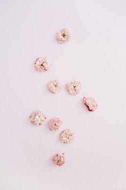 Pembe kuru gül tomurcukları aranjmani