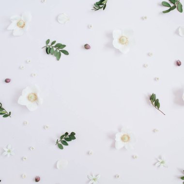 Metin için alanı olan çiçek çerçevesi 