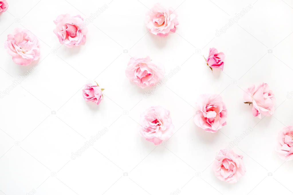 Pink rose buds pattern