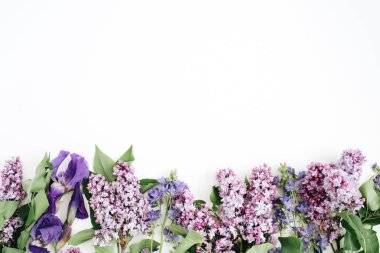 Eflatun çiçekler çiçek desenli