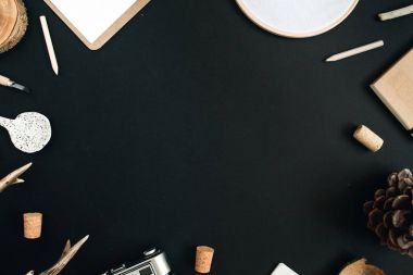 hipster sanatçı çalışma alanı arka plan