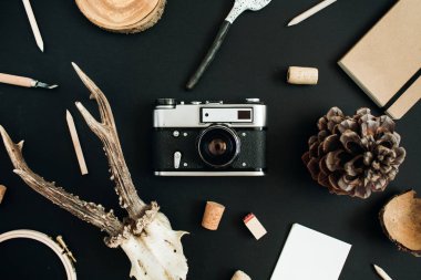 hipster fotoğrafçı kavramı