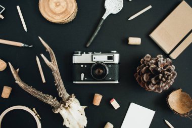 hipster fotoğrafçı kavramı