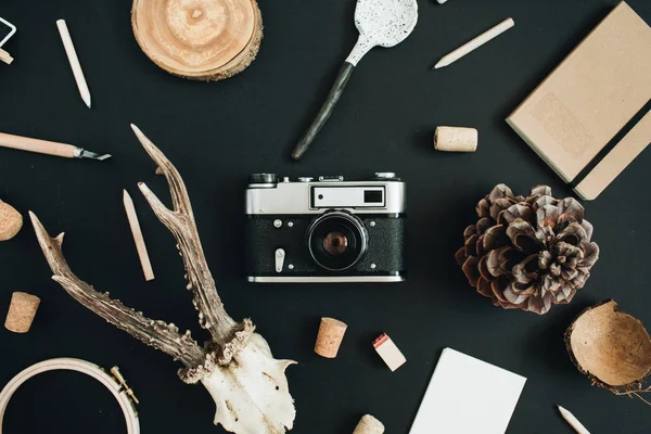 hipster fotoğrafçı kavramı