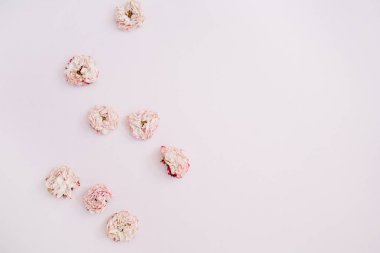 Pembe kuru gül tomurcukları aranjmani