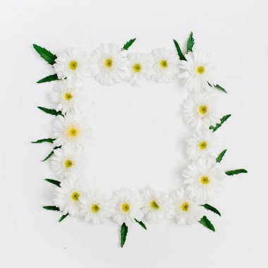 Metin için alanı olan çiçek çerçevesi 