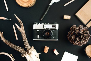 hipster fotoğrafçı kavramı