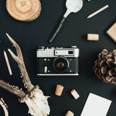 hipster fotoğrafçı kavramı