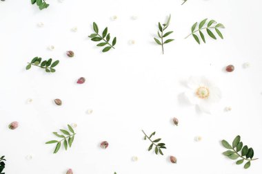 Metin için alanı olan çiçek çerçevesi  