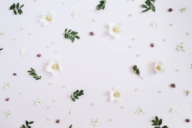 Metin için alanı olan çiçek çerçevesi 