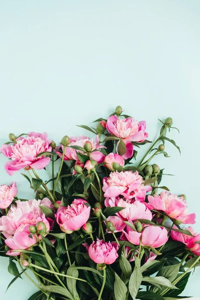 Güzel pembe peonies çiçek buketi