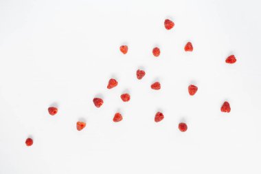 Beyaz arkaplanda ahududu