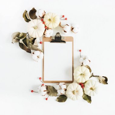 Pano ve çerçeve beyaz kabak