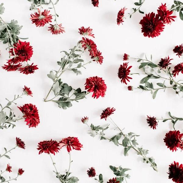 Vzor červené květy — Stock fotografie
