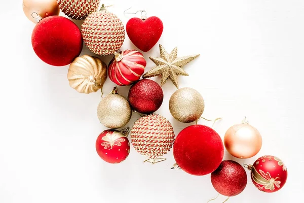 Baubles de Natal em branco — Fotografia de Stock