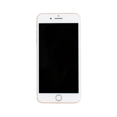 Boş ekran smartphone üzerinde beyaz izole. Düz kopya alanı ile alay etmek yukarıya koymak.