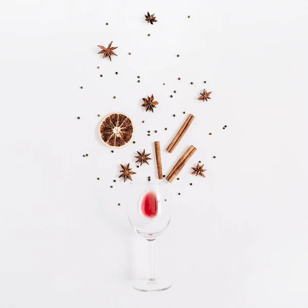 グリュー ワインの原料 クリスマスや新年の休暇の概念 — ストック写真