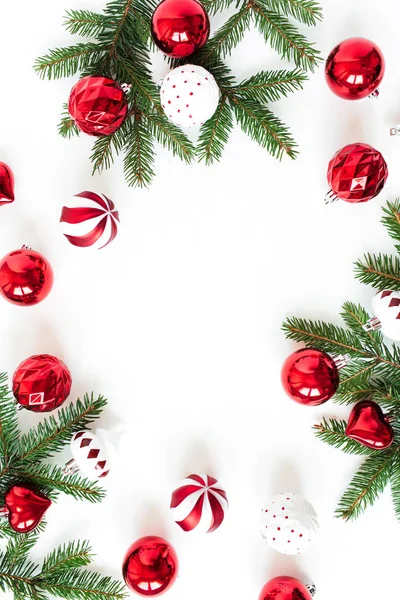 Composición Navidad Año Nuevo Simular Marco Con Espacio Copia Blanco —  Fotos de Stock