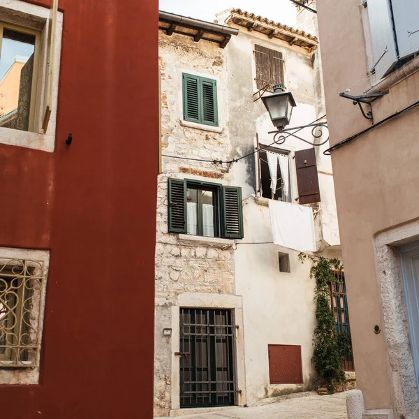 2019 Europe Croatia Rovinj Architecture Old Town Colorful Buildings Old — Stock Photo, Image