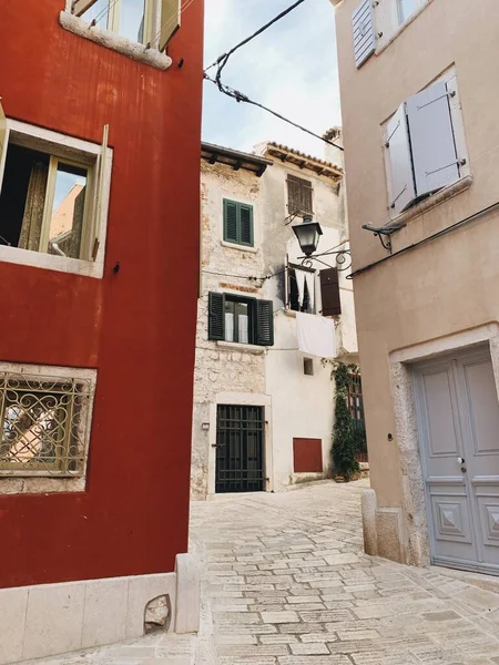 2019 Europe Croatia Rovinj Architecture Old Town Colorful Buildings Old — Stock Photo, Image