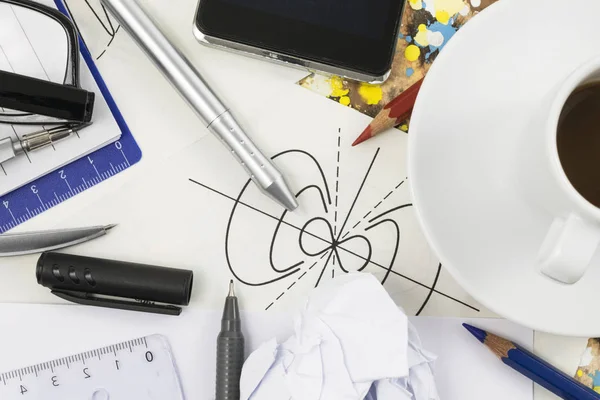 Investigación y desarrollo en física e ingeniería . — Foto de Stock