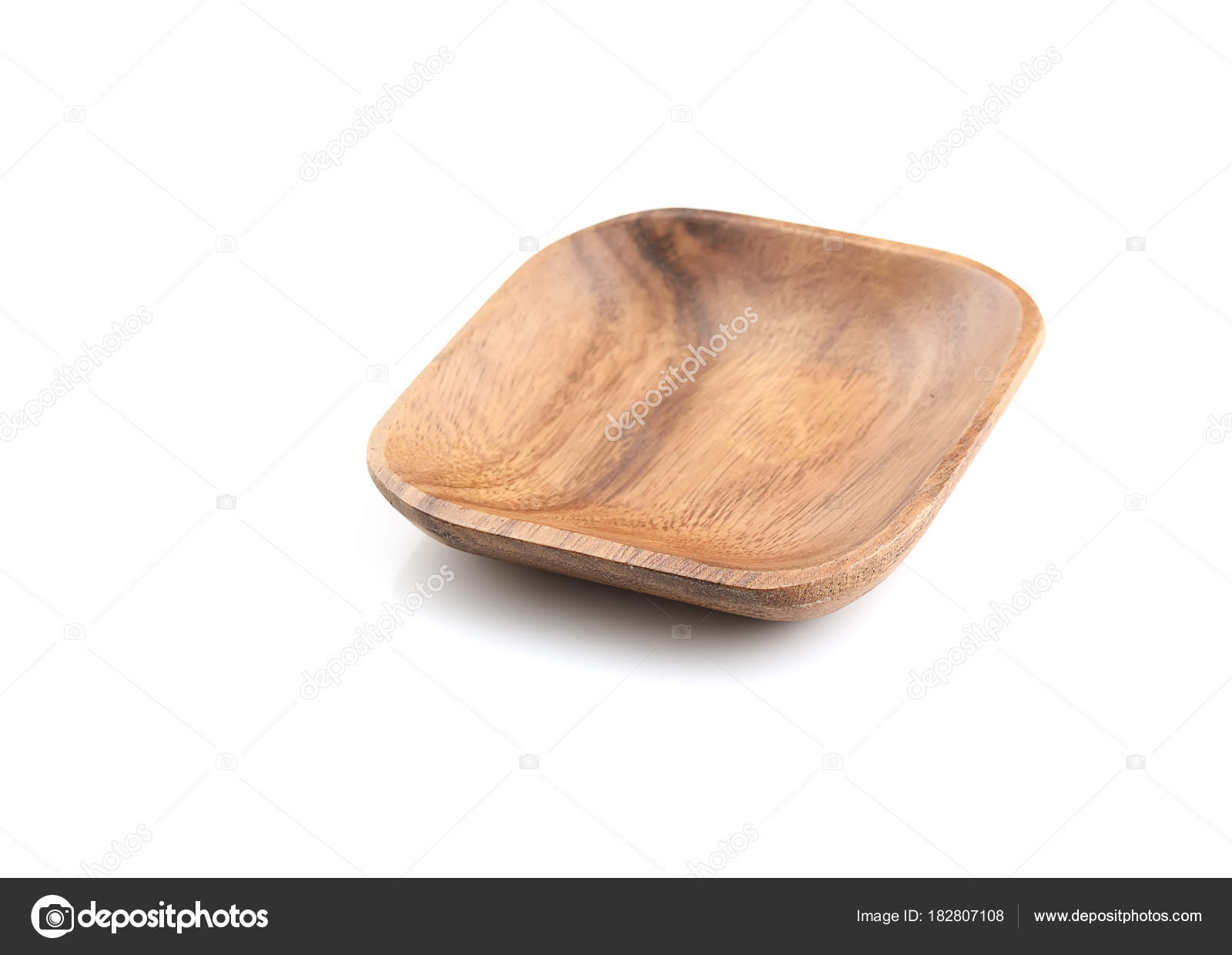Square Shaped Wooden Bowl Isolated White Background Stock Photo Square Shaped Wooden Bowl Isolated White Background Stock Photo