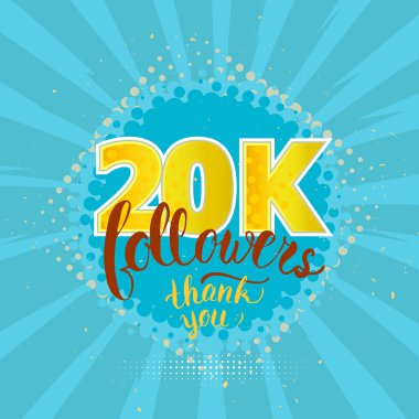 20k takipçileri kartı teşekkür ederiz. Raster