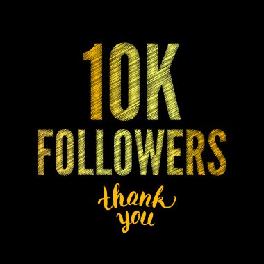 10k takipçileri kartı teşekkür ederiz. Raster