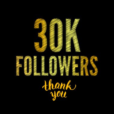 30k takipçileri kartı teşekkür ederiz. Raster