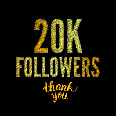 20k takipçileri kartı teşekkür ederiz. Raster