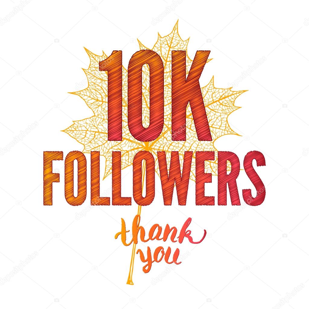 thank you 10k followers card rater stock photo artbusinka