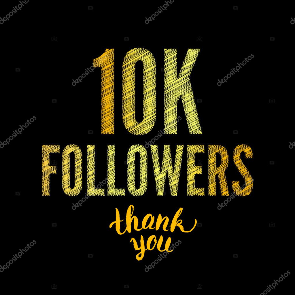thank you 10k followers card raster stock photo artbusinka