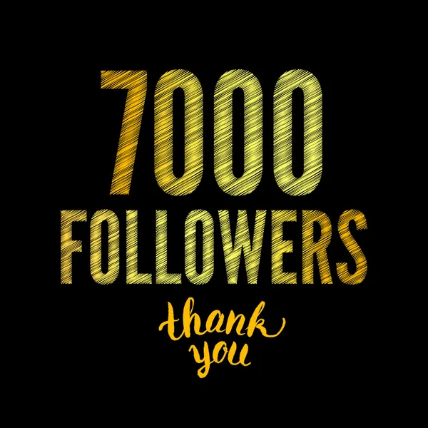 Merci 7000 followers card. 7K. raster — Photo