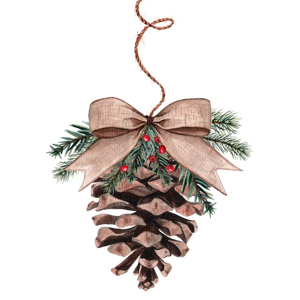 Sulu Boya Noel kompozisyon.