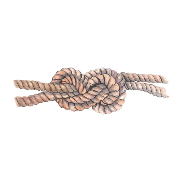 Corde marine pour votre design et votre décoration. Noeud de mer en corde . — Photo