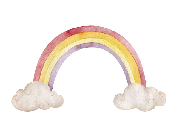 Aquarel kleurrijke fee regenboog — Stockfoto