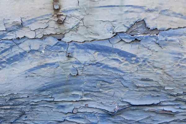 Placa de madeira com vestígios de tinta azul, placa de madeira com vestígios — Fotografia de Stock