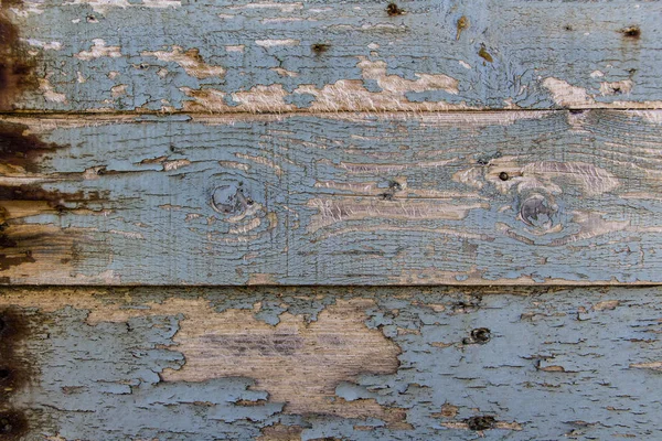 Houten planken met sporen van lichtblauwe verf, houttexturen bac — Stockfoto