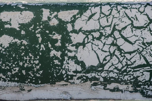 Old White Green Crack Paint Surface Background Texture Old Crack — Stock Photo, Image