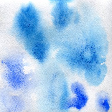 Sulu Boya doku şeffaf mavi lekeler. arka plan, spot, bulanıklık, dolgu