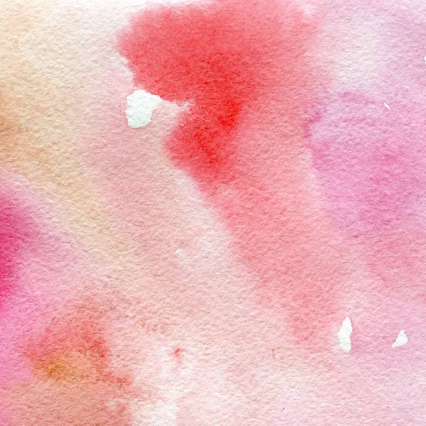 Aquarell Textur transparent rosa, rot und ocker Farben. abstrakter Hintergrund, Fleck, Unschärfe, Füllung — Stockfoto