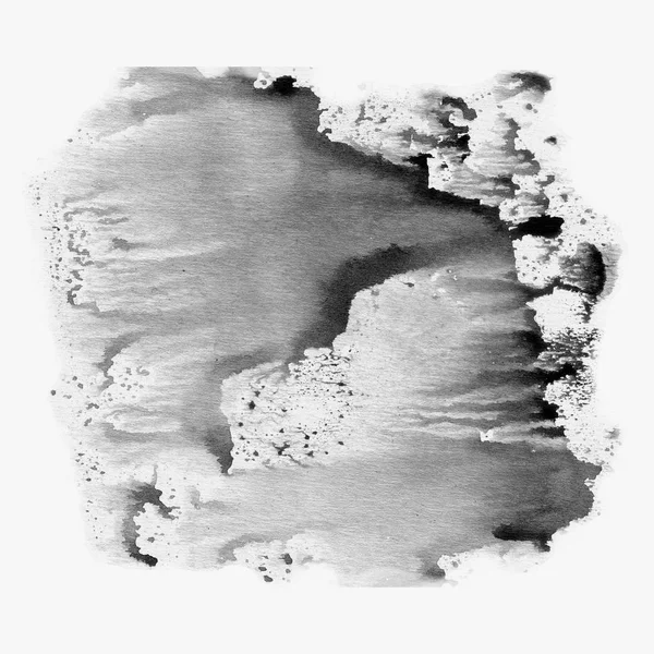 Ilustração textura aquarela de cores transparentes preto, branco e cinza e cinza. Aquarela fundo abstrato, manchas, borrão, preencher, imprimir . — Fotografia de Stock