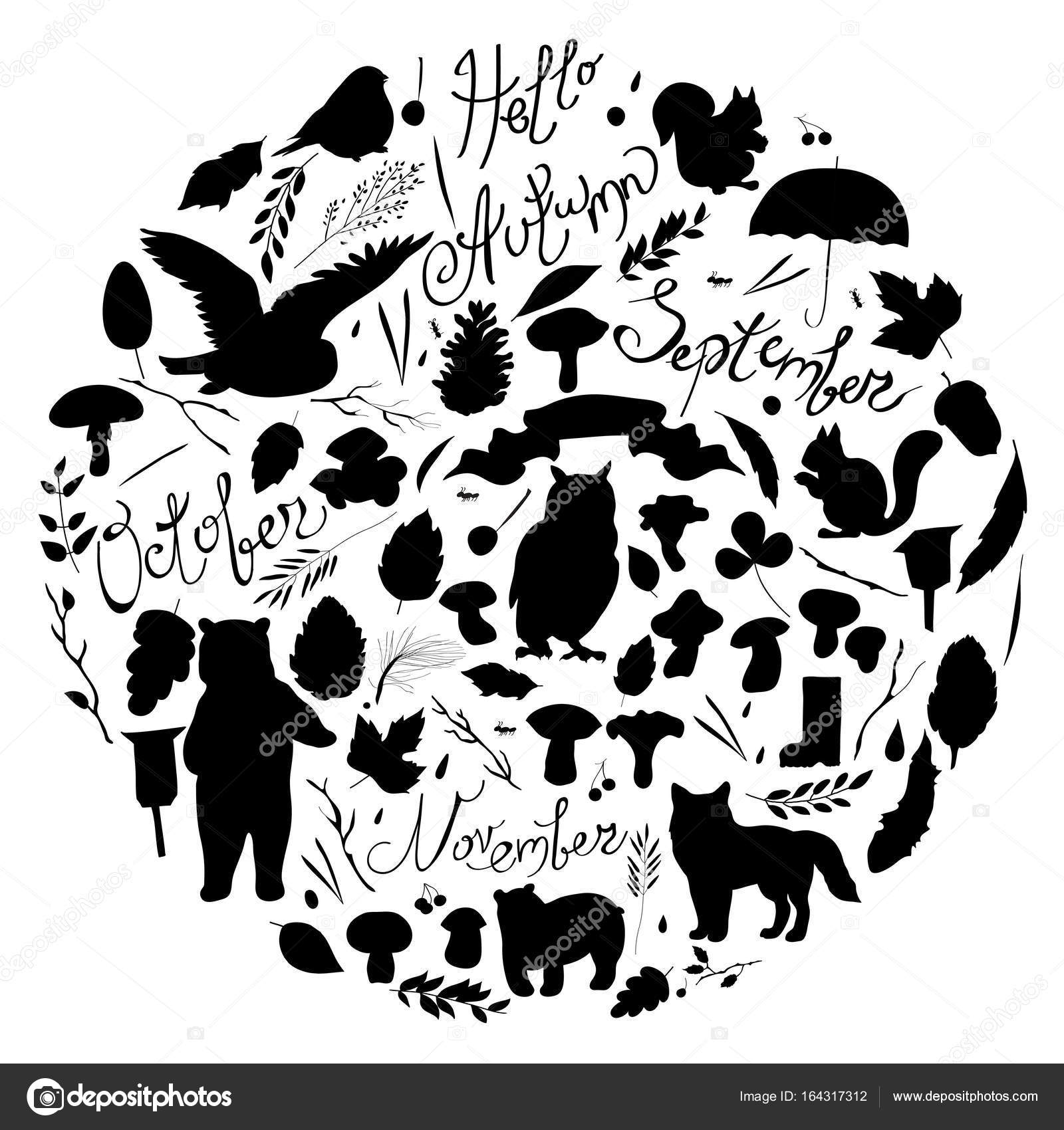 Ilustración vectorial en blanco y negro de un perro y un animal