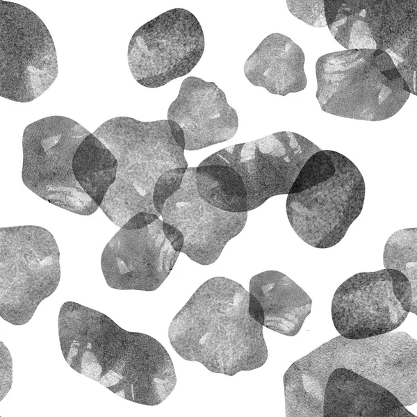 수채화 그림입니다. 회색 음영의 투명 한 돌의 패턴 — 스톡 사진