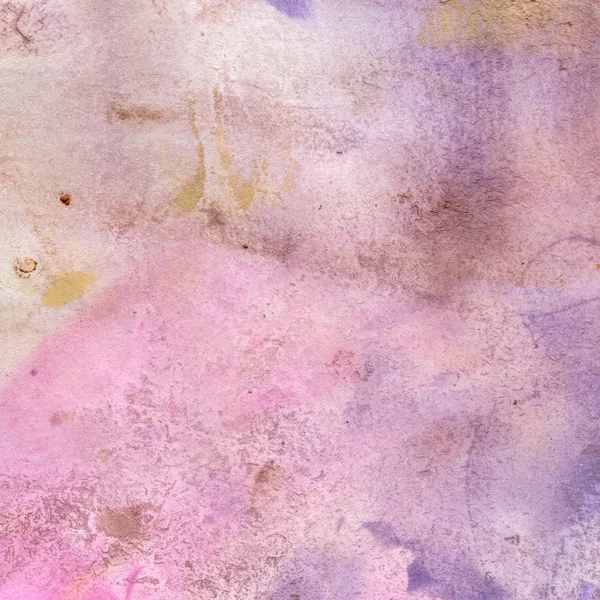 Watercolor texture of transparent purple, lilac, pink, ocher, gray. Illustration. Watercolor abstract background, spots, blur, fill, print, splashing, rub. — Stock Photo, Image