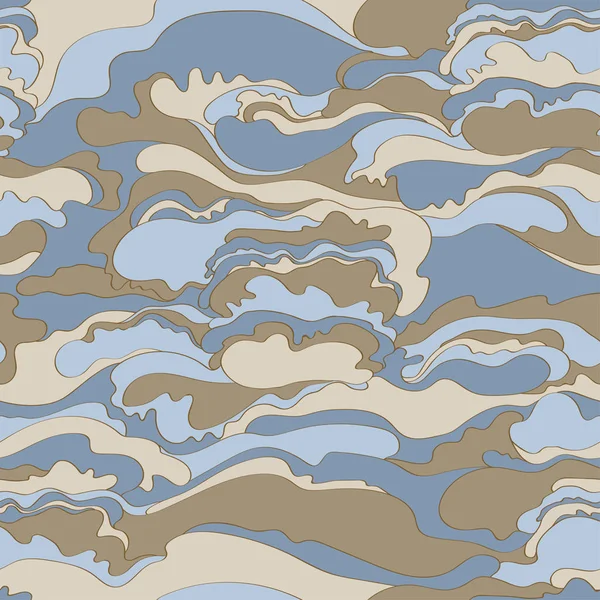 Motif Avec Image Texture Crème Des Nuances Bleu Gris Beige — Image vectorielle